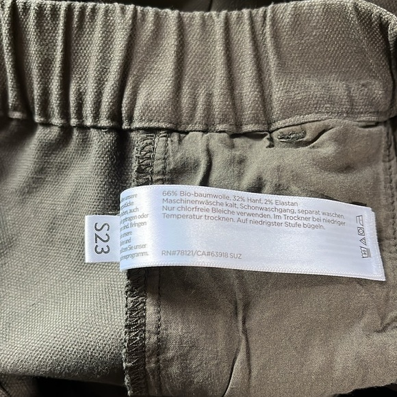 NEW Cotton Hemp Stretch Wide-Leg Pant Easy Fit, Ankle Length size S - Picture 8 of 8